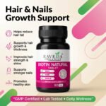 Biotin Tablet – Hair, Skin & Nail Support Supplement (60 Tab.) | Raveda Organics - Image 5