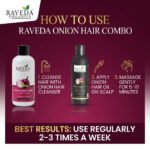 Raveda Organics Onion Hair Care Combo – Onion Hair Cleanser (275ml) + Onion Hair Oil (100ml) - Image 6