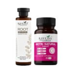 Raveda Organics Hair Growth Combo – Root Revival Growth Oil (100ml) + Biotin Natural Tablets (60 Tabs)